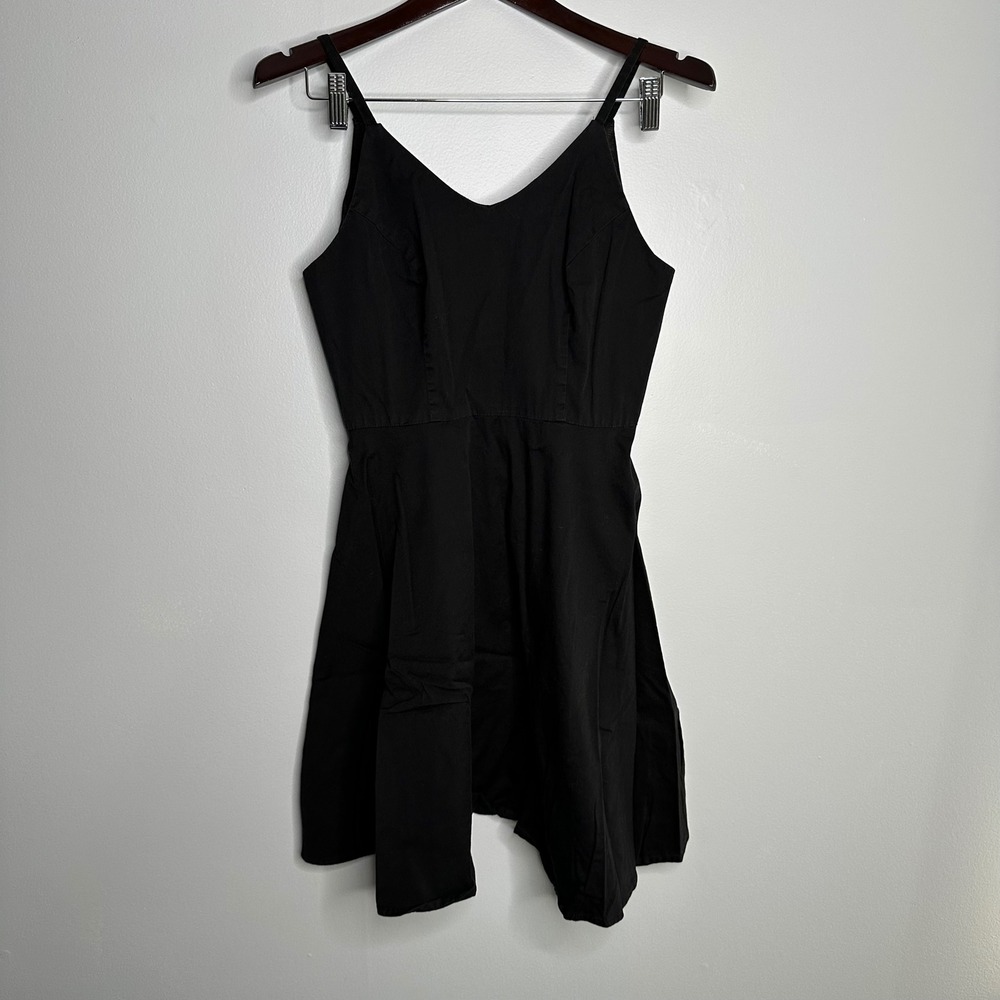 GOOBGS Fit & Flare‎ Mini Dress Women Size M Black Excellent Sleeveless Pockets